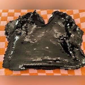 Sequin crop top